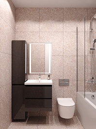 Style Line Мебель для ванной Даймонд 60 Люкс черная, PLUS подвесная – фотография-10